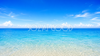 夏の水平線背景イラスト｜広がる青い海の無料PNG92924