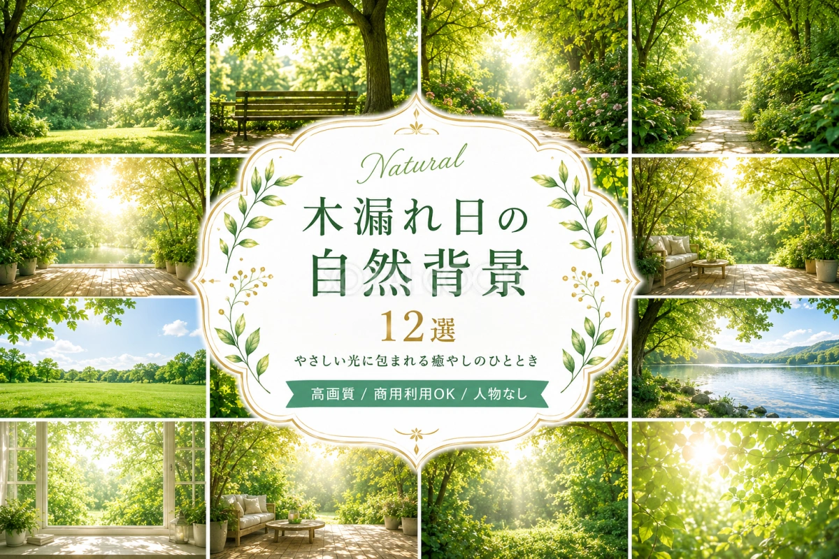 木漏れ日の自然背景12選|癒やしの無料背景素材【高画質PNG】92967