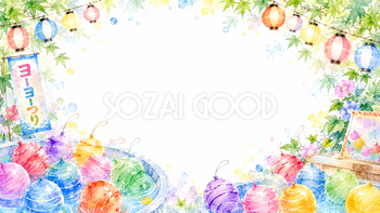 ヨーヨー釣り背景【無料・高画質PNG】93146