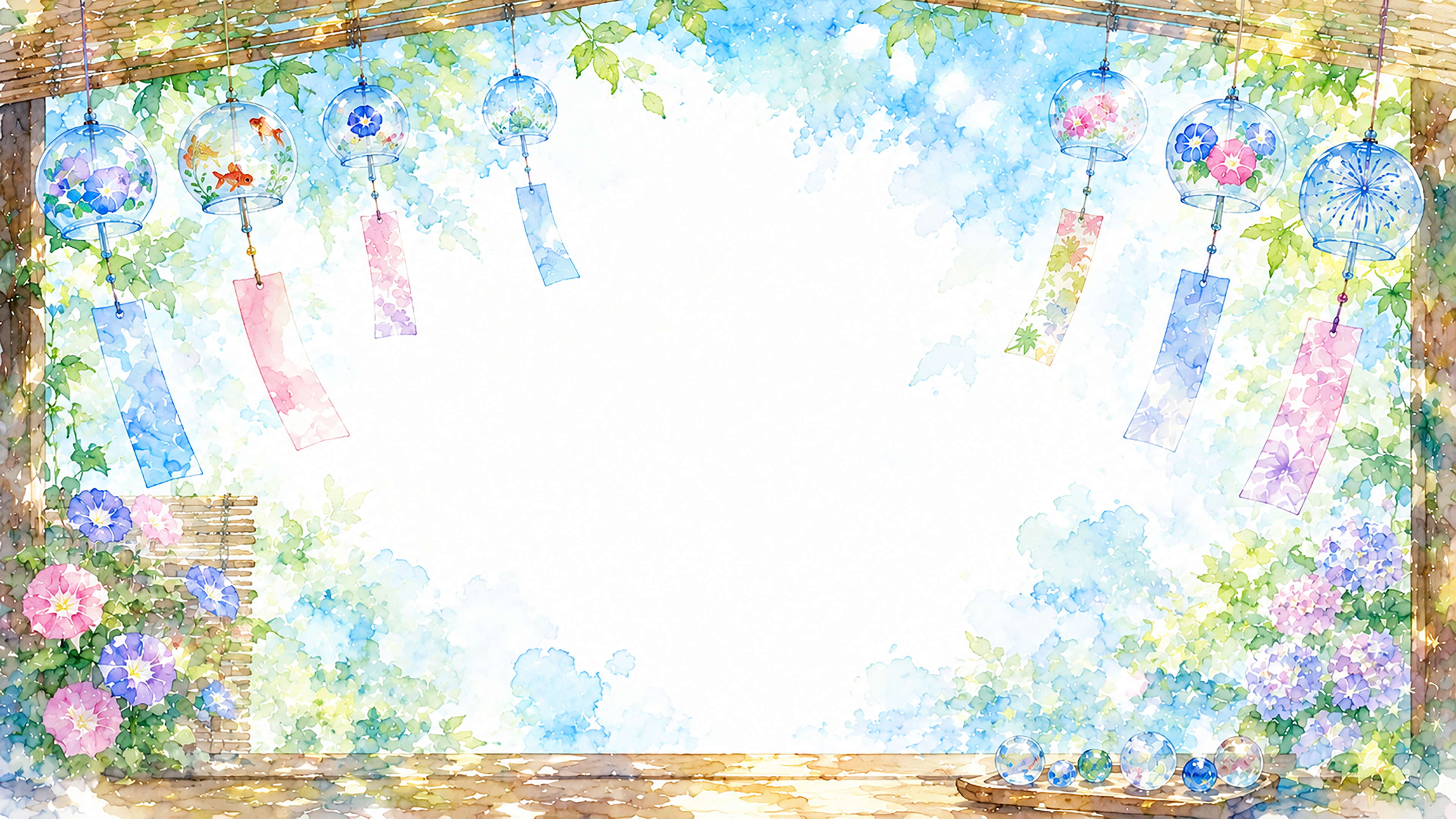 風鈴背景【無料・高画質PNG】93148に写真・文字を入れる