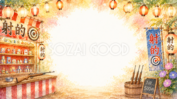 射的屋台背景【無料・高画質PNG】93149