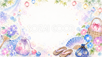 浴衣小物背景【無料・高画質PNG】93152