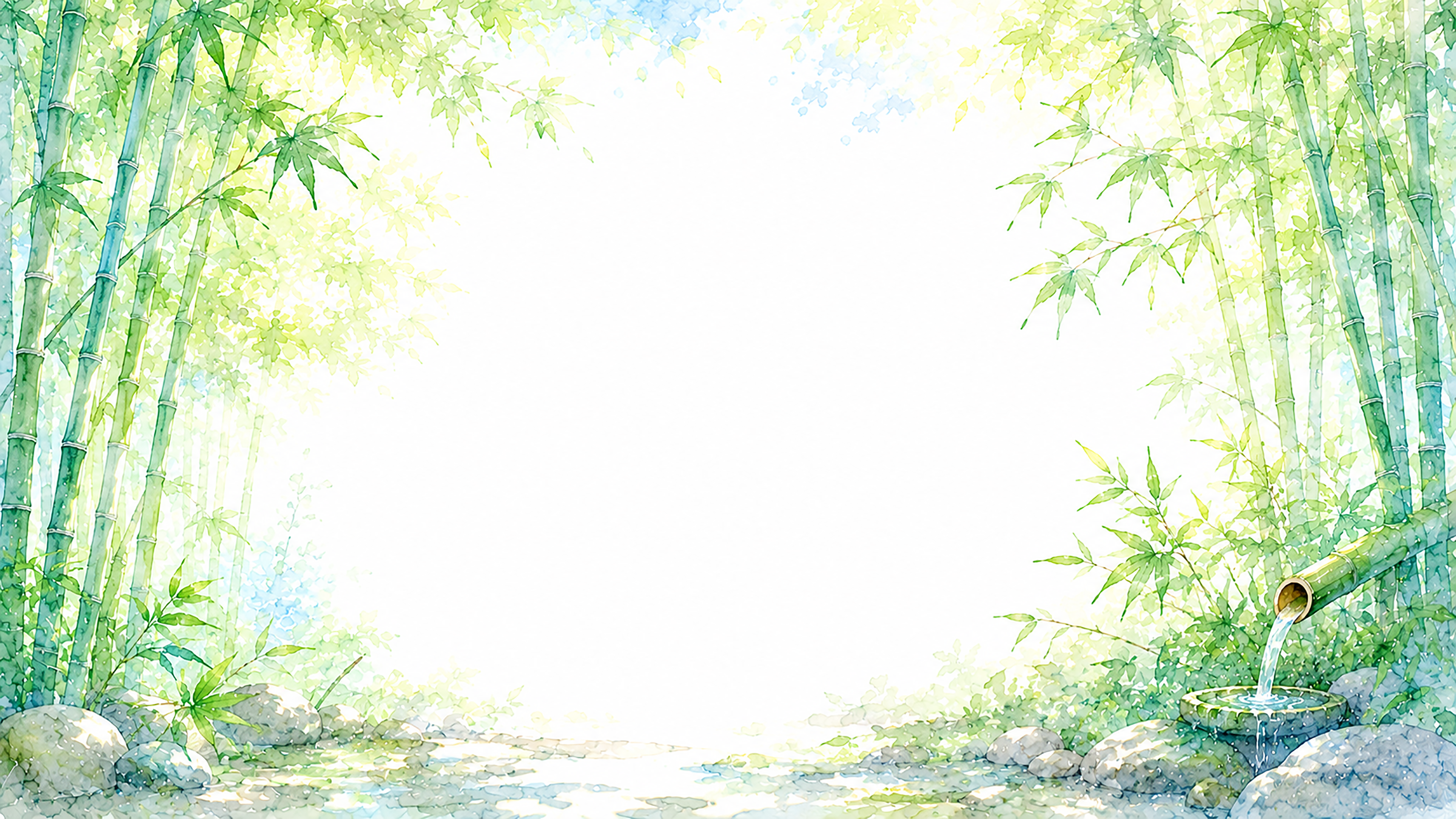 竹林と木漏れ日背景【無料・高画質PNG】癒やしの夏背景素材93198に写真・文字を入れる