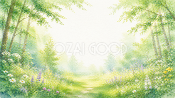森の草花 森林浴・癒やし背景【無料・高画質PNG】93269