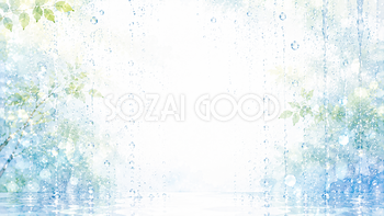 水滴のガラス背景【無料・高画質PNG】爽やかな透明感の水彩イラスト93287