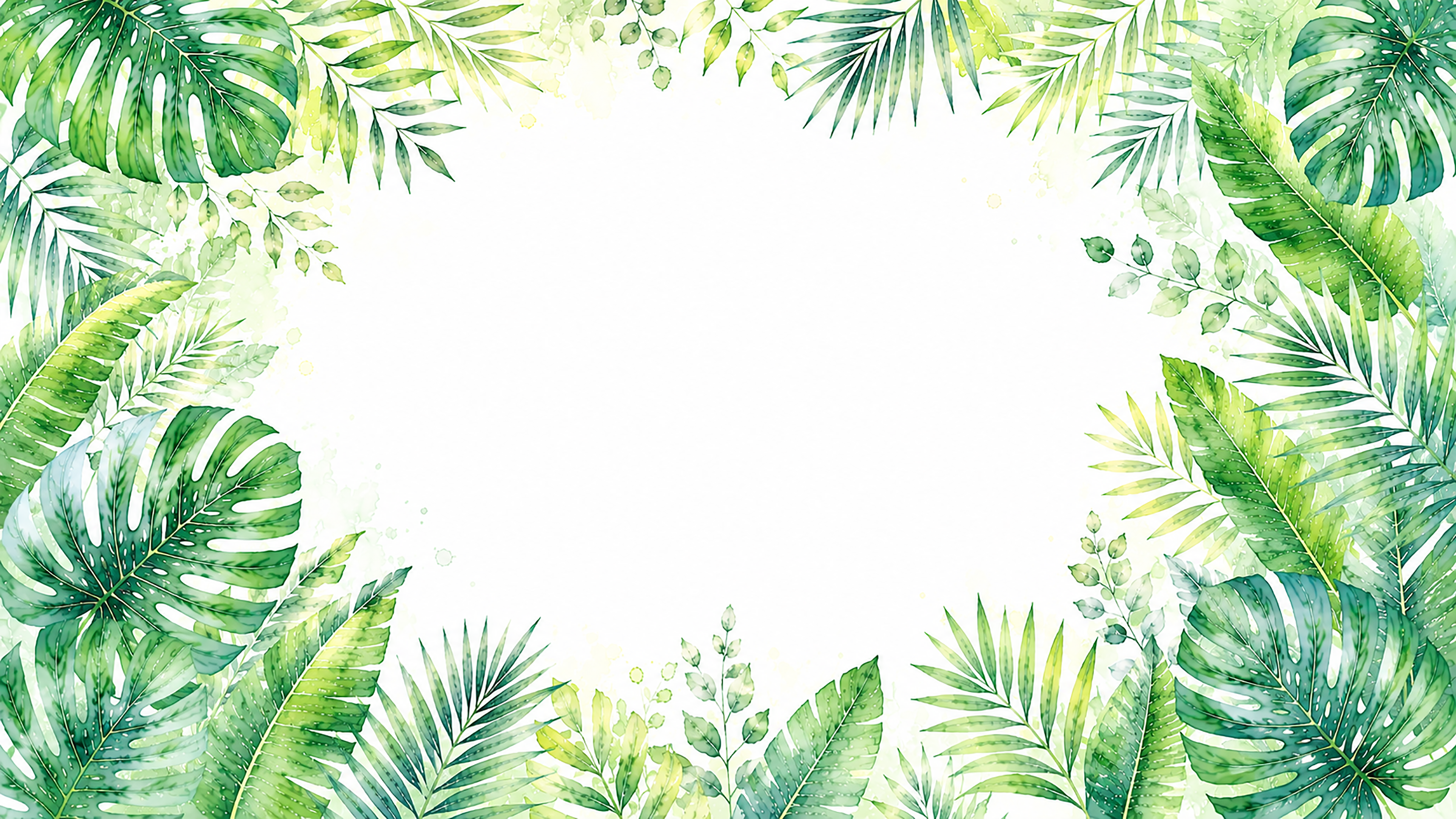 ボタニカルフレーム背景【無料・高画質PNG】葉っぱの植物フレーム93307に写真・文字を入れる