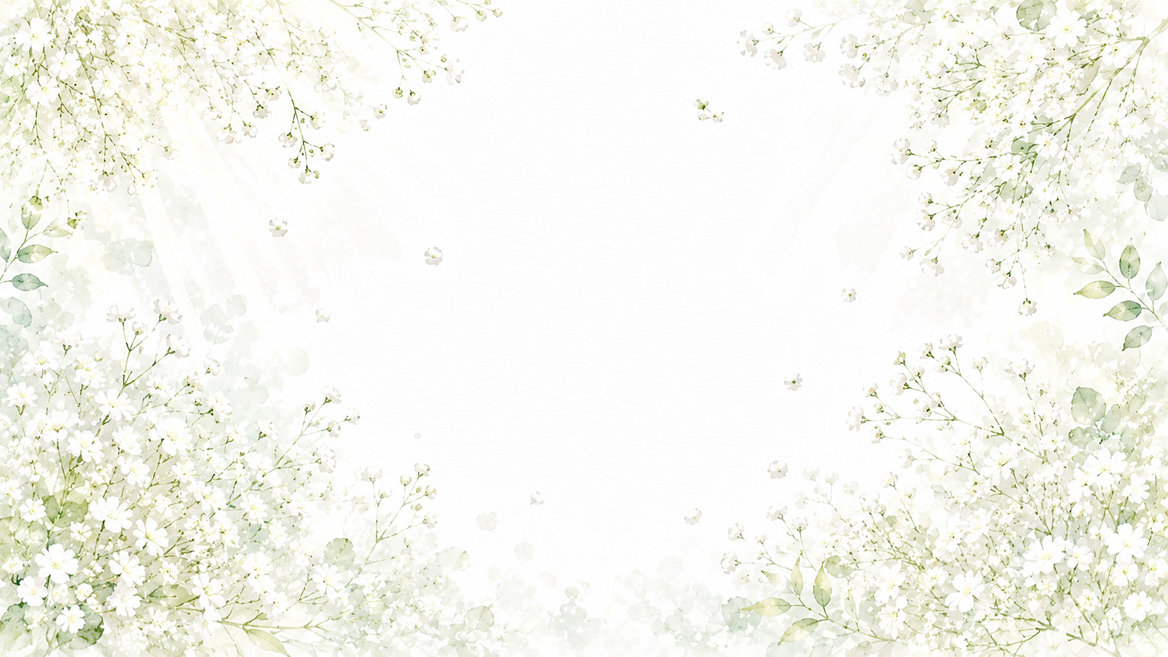 カスミソウ背景・フレーム【無料・高画質PNG】透明感あふれる白い花背景素材93443に写真・文字を入れる