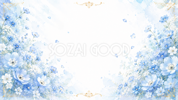 ネモフィラ背景・フレーム【無料・高画質PNG】93456