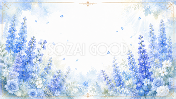 デルフィニウム背景・フレーム【無料・高画質PNG】93464