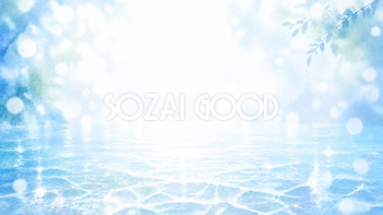 Crystal Water Reflection 背景素材【無料PNG】透明な水面と反射光の背景93579