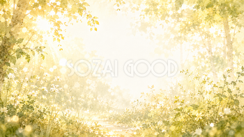 Golden Nature Harmony 背景素材【無料PNG】自然と光が調和する背景93595