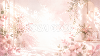 Pink Botanical Light 背景素材【無料PNG】93604