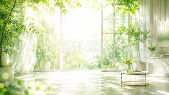 Green Window Glow 背景素材【無料PNG】93614