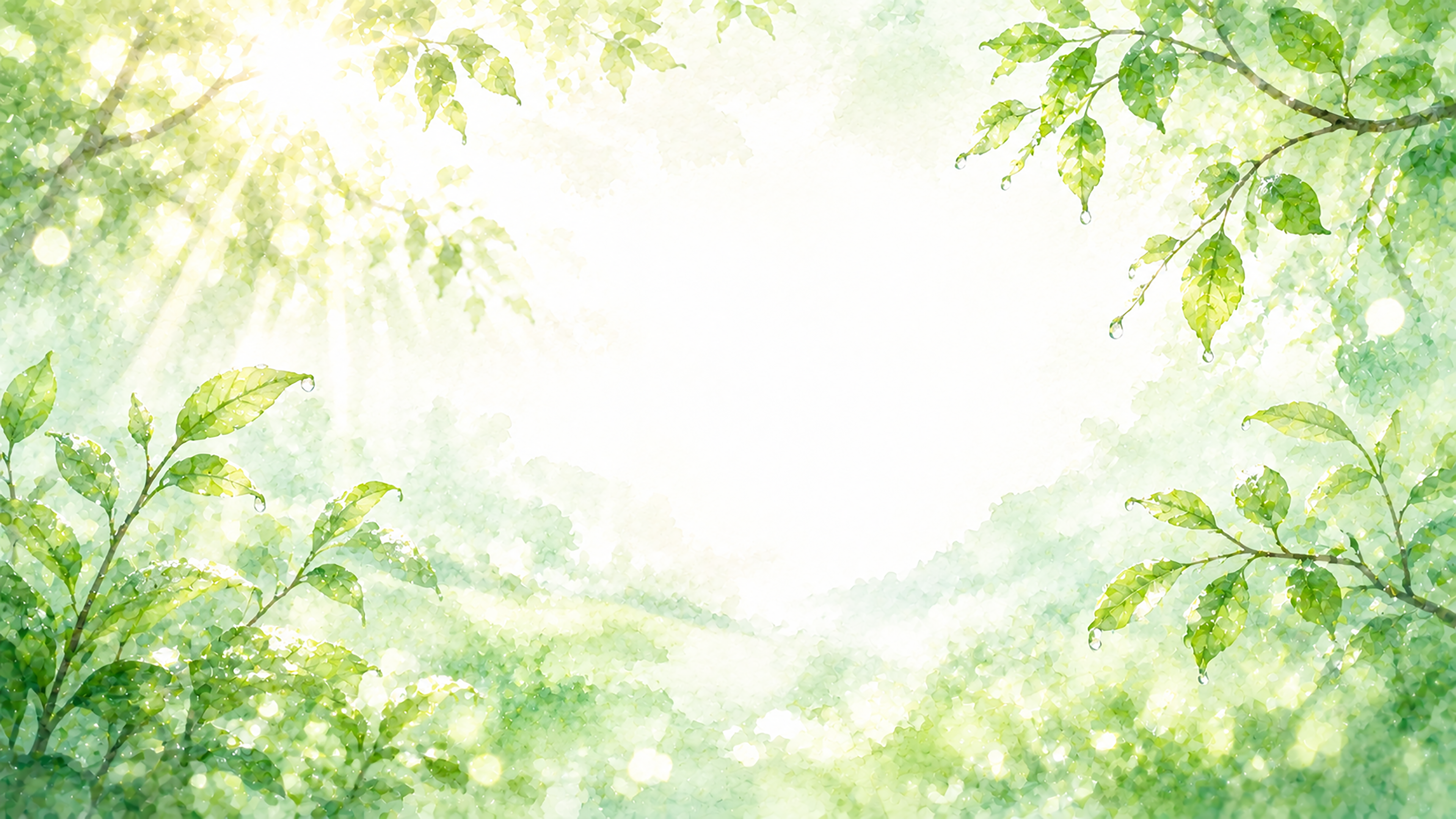 Morning Dew Green 背景素材【無料PNG】93619に写真・文字を入れる