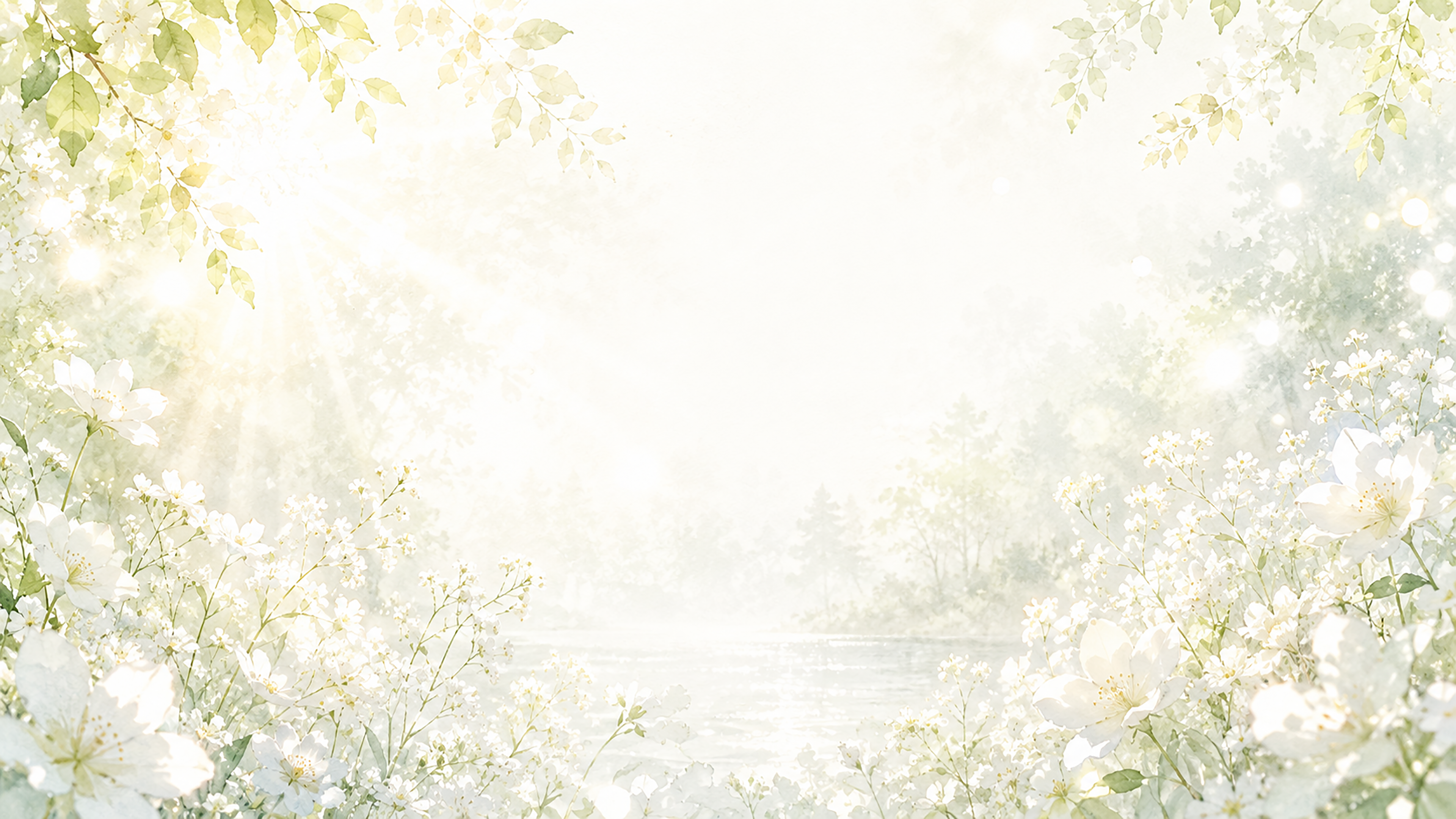 White Botanical Morning 背景素材【無料PNG】93625に写真・文字を入れる