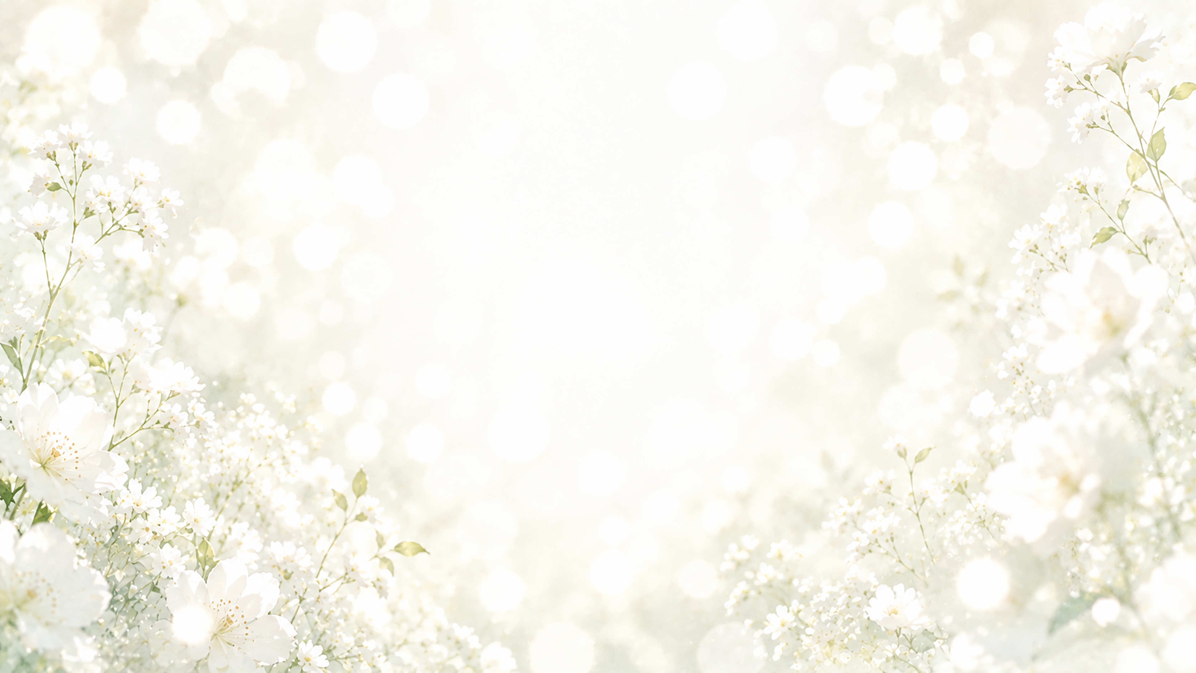 White Flower Bokeh 背景素材【無料PNG】93628に写真・文字を入れる