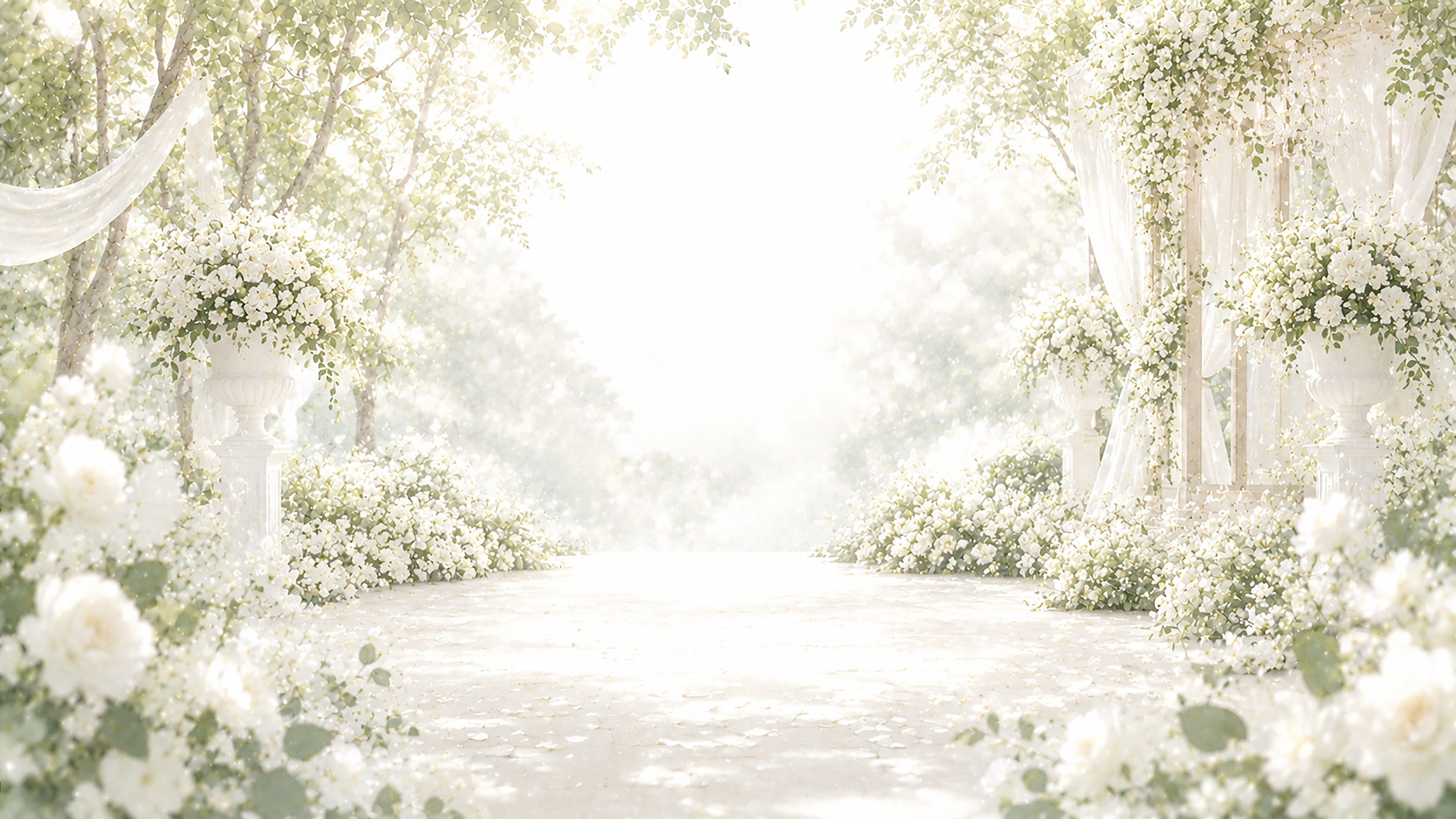 White Garden Wedding 背景素材【無料PNG】93633に写真・文字を入れる
