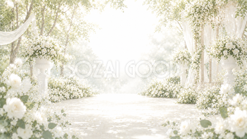 White Garden Wedding 背景素材【無料PNG】93633