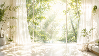 窓から差し込む自然光の背景イラスト｜Window Light Masterpiece【無料・高画質PNG】93649