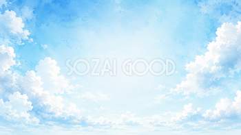 爽やかな夏空背景イラスト【無料・高画質】青空と雲93703
