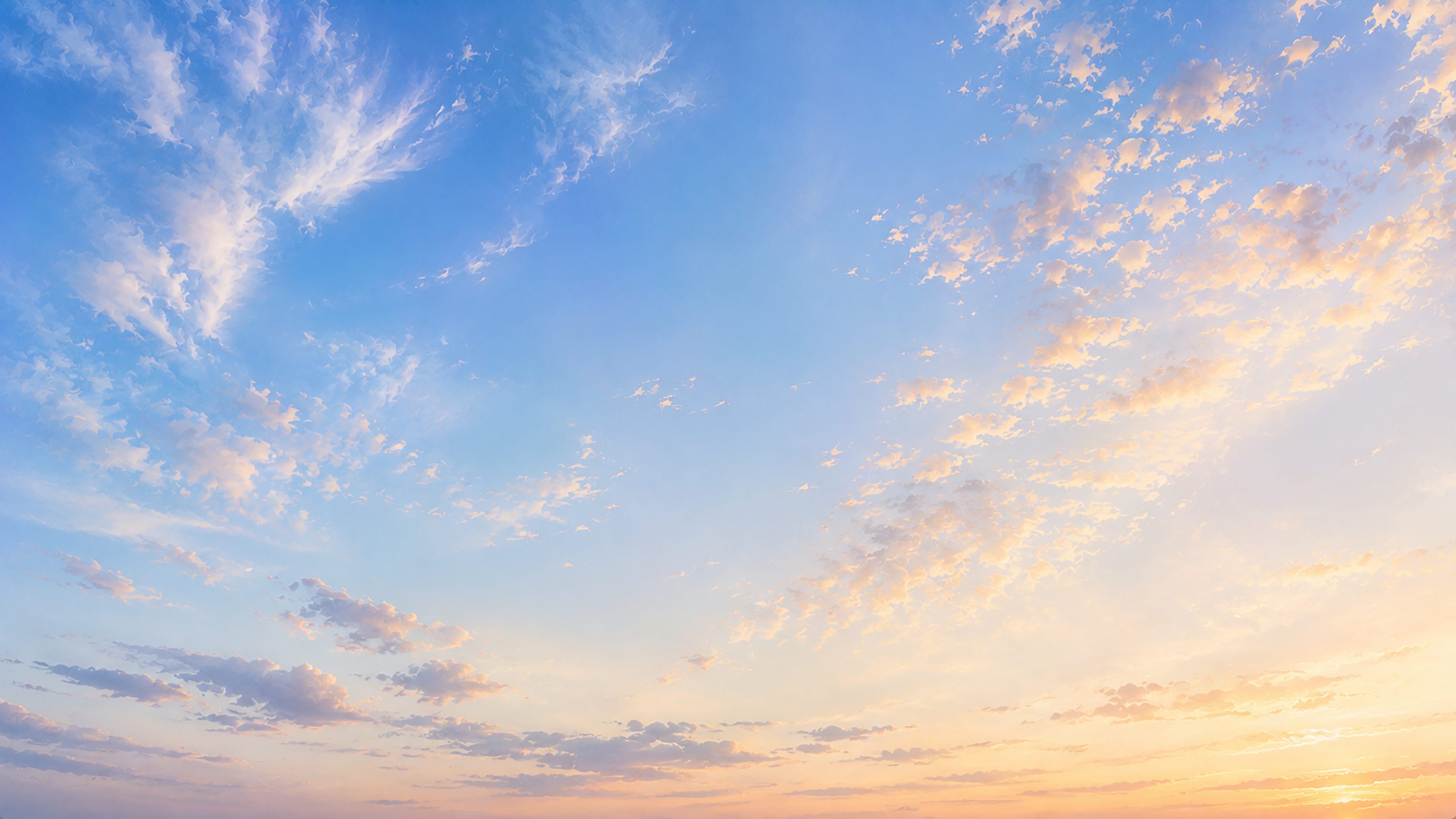 午後の青空背景イラスト【無料・高画質】やさしい空93709に写真・文字を入れる