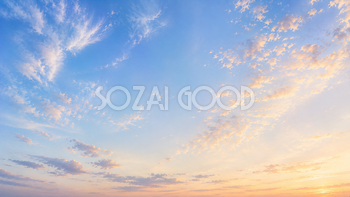 午後の青空背景イラスト【無料・高画質】やさしい空93709