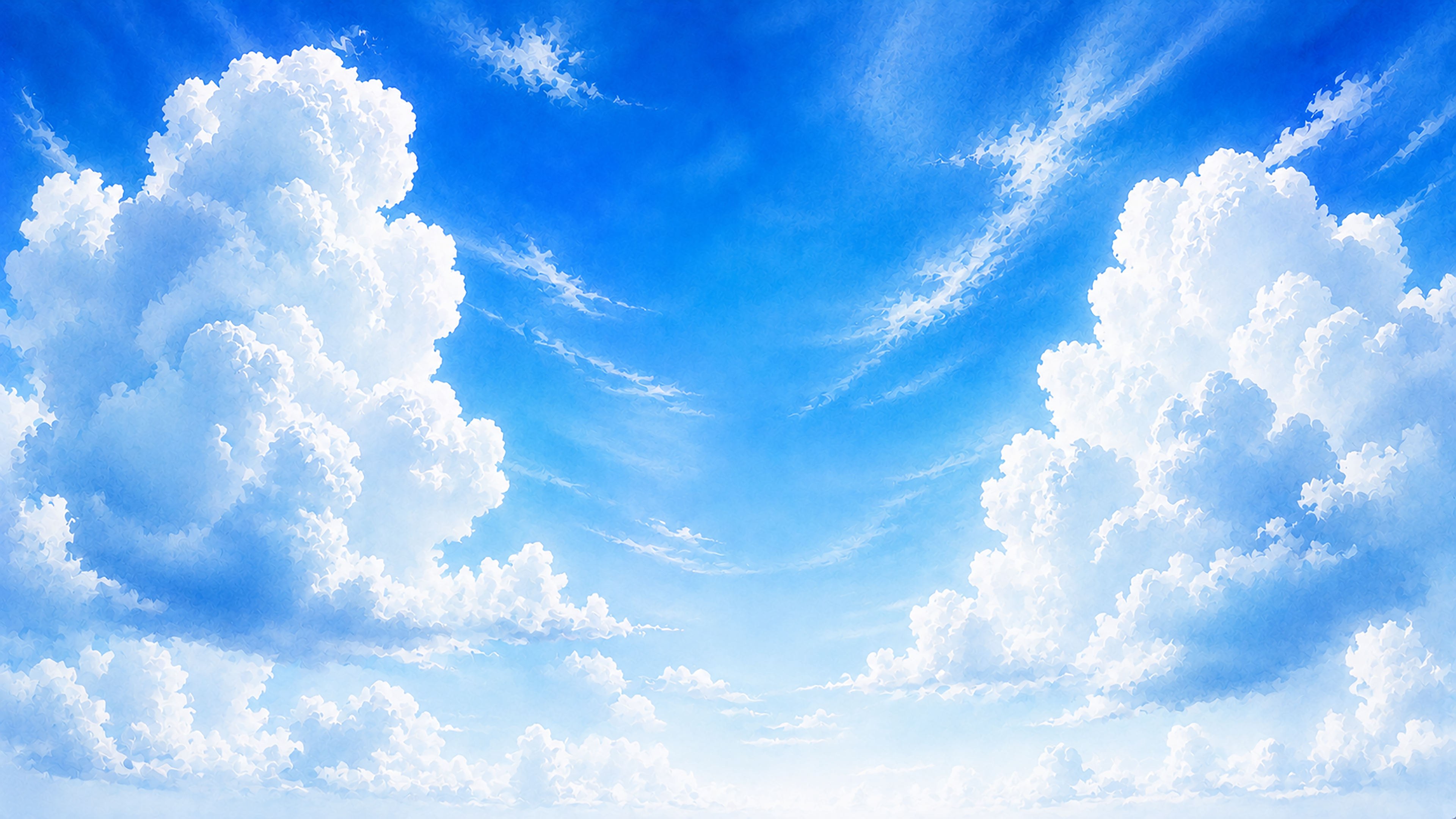 入道雲背景イラスト【無料・高画質】夏空・積乱雲93710に写真・文字を入れる
