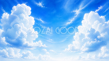 入道雲背景イラスト【無料・高画質】夏空・積乱雲93710