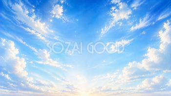 青空と雲の背景イラスト【無料・高画質】Premium Sky93714