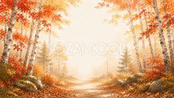 北欧の森背景イラスト【無料PNG】93943