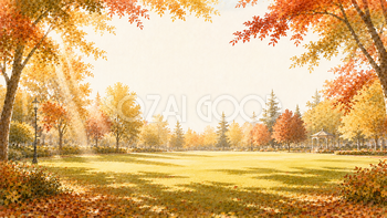 木漏れ日の広場背景イラスト【無料PNG】93957