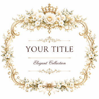 ウェディングフラワー装飾フレーム素材【無料・高画質PNG】｜結婚式の華やかな飾り枠94251