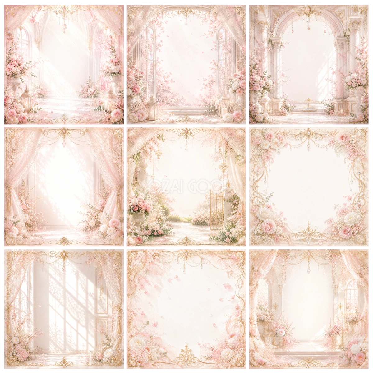 ピンクウェディングフレーム9選|春の結婚式・桜色の無料イラスト素材【高画質PNG】94469