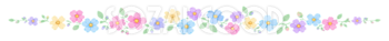 可愛いパステル小花のライン｜無料イラスト素材94559