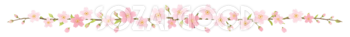 可愛い桜と花びらの春ライン｜無料イラスト素材94564