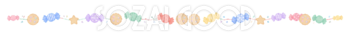 可愛いキャンディとクッキーのライン｜無料イラスト素材94575