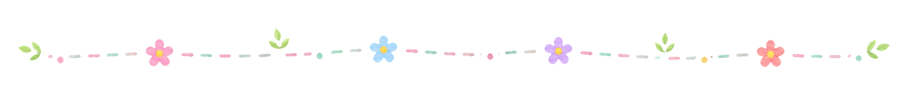 可愛い手描きステッチと小さな葉のライン｜無料イラスト素材94578に写真・文字を入れる