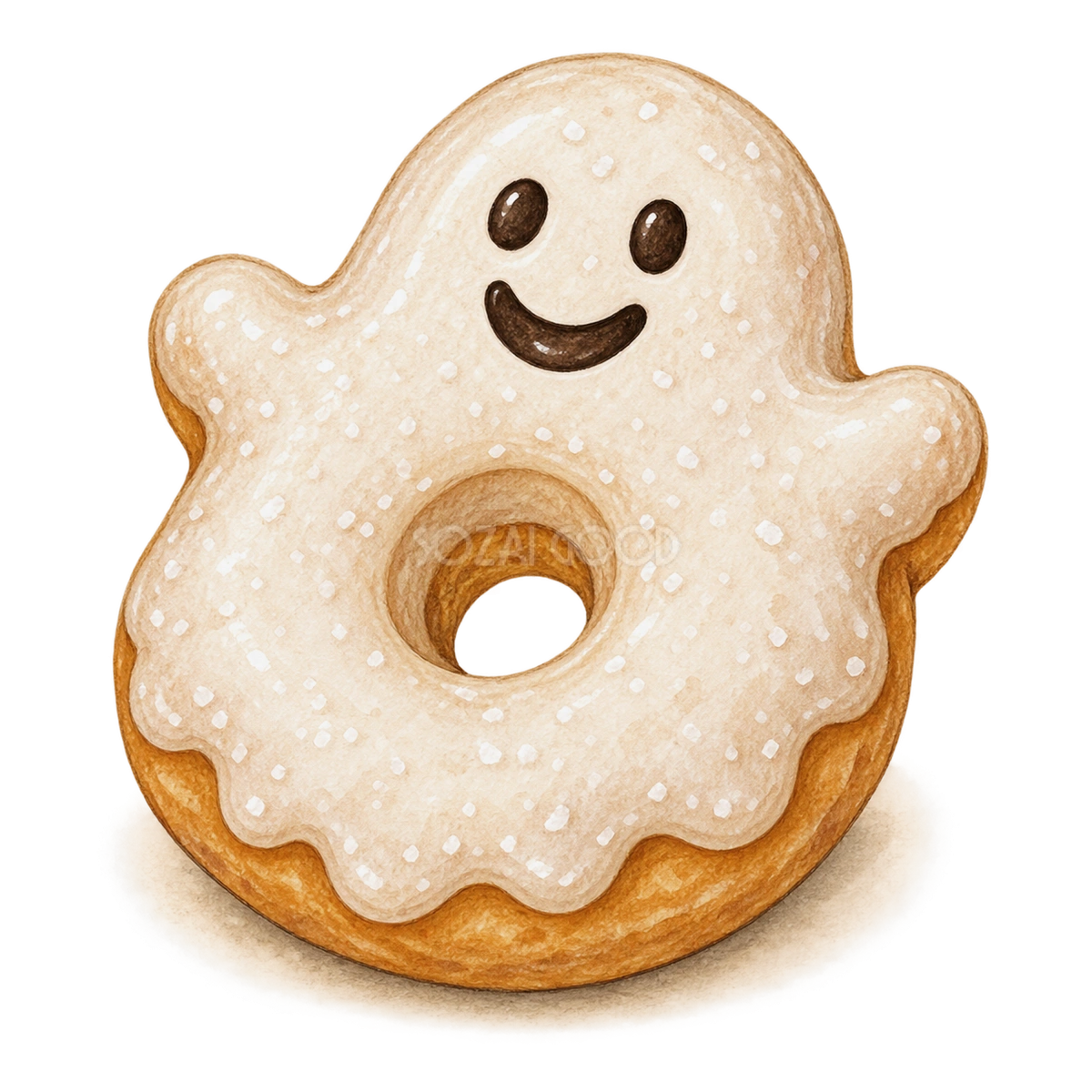 おばけドーナツのかわいいハロウィンイラスト94839
