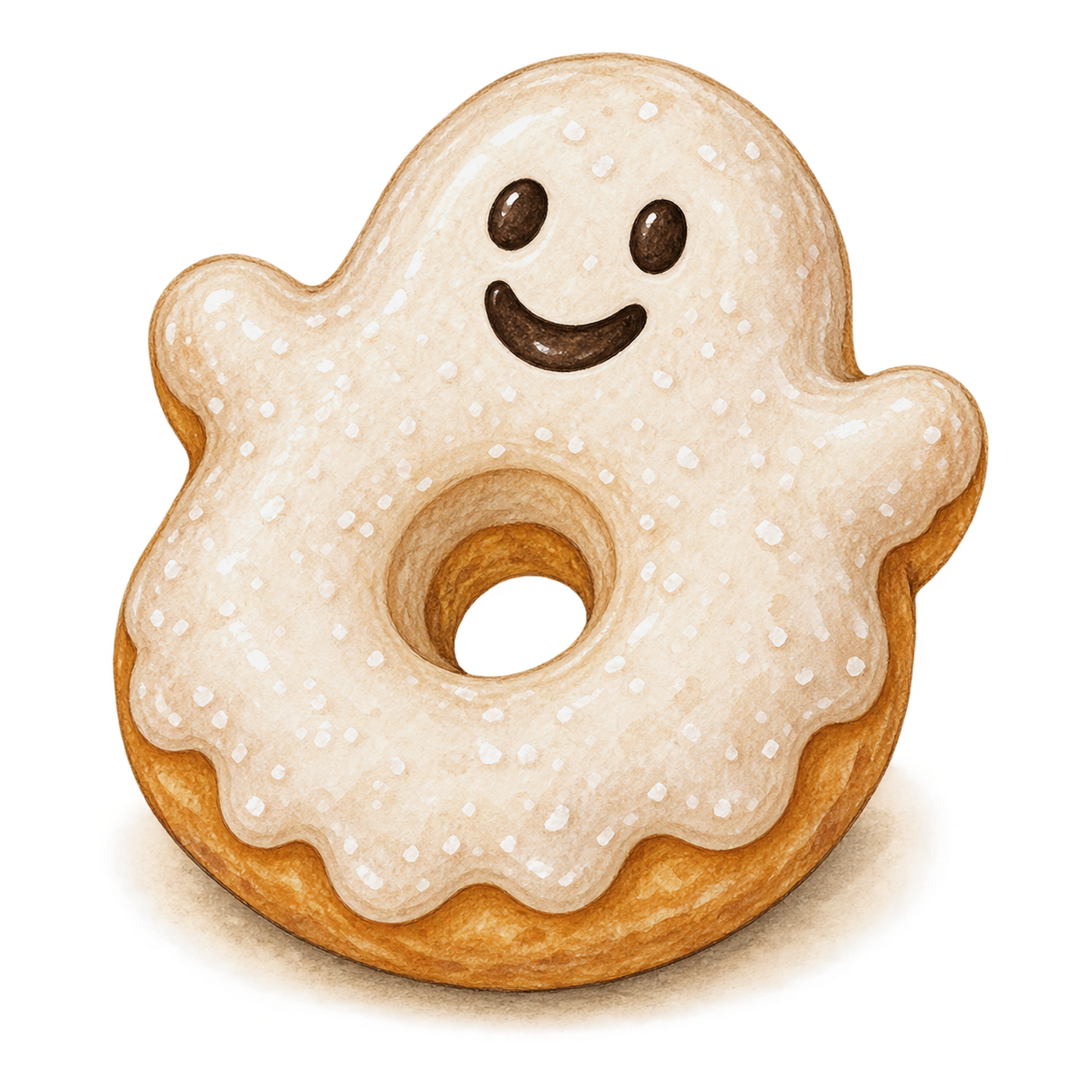 おばけドーナツのかわいいハロウィンイラスト94839に写真・文字を入れる
