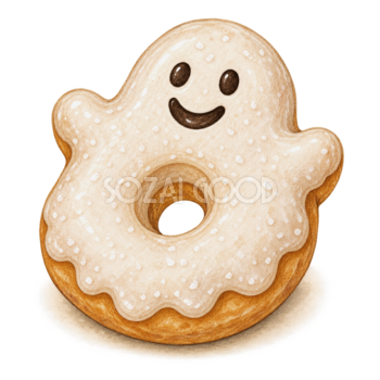 おばけドーナツのかわいいハロウィンイラスト94839