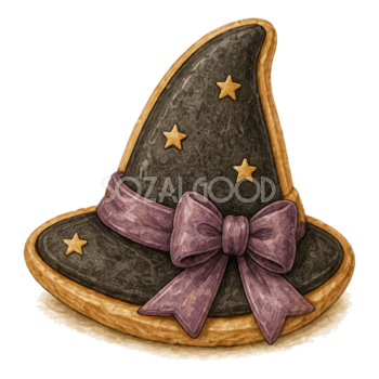 魔女帽子クッキーのかわいいハロウィンイラスト94840