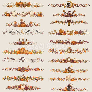 ハロウィンの区切り線・ライン20選｜かわいい無料イラスト素材95169