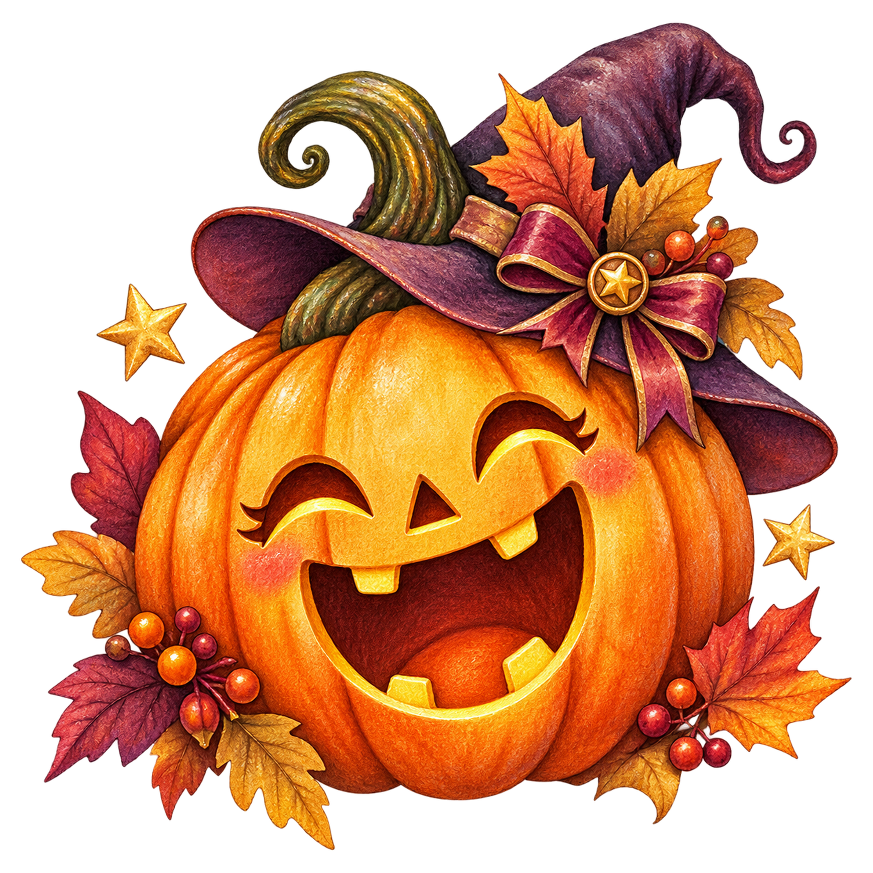 大笑いするハロウィンかぼちゃイラスト｜かわいい無料素材95276に写真・文字を入れる