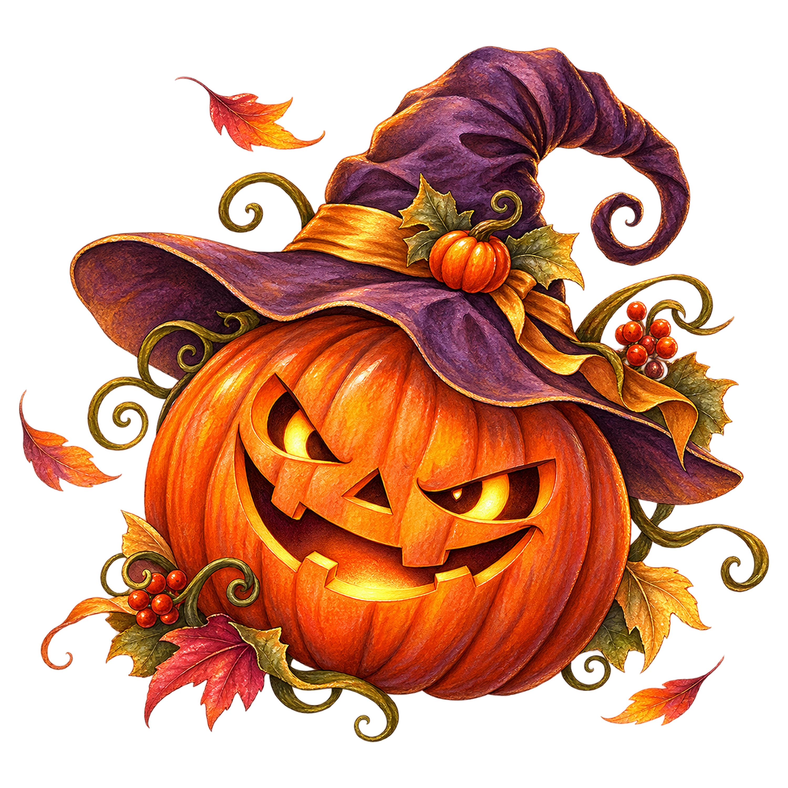 いたずら顔のハロウィンかぼちゃイラスト｜無料素材95281に写真・文字を入れる