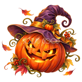 いたずら顔のハロウィンかぼちゃイラスト｜無料素材95281