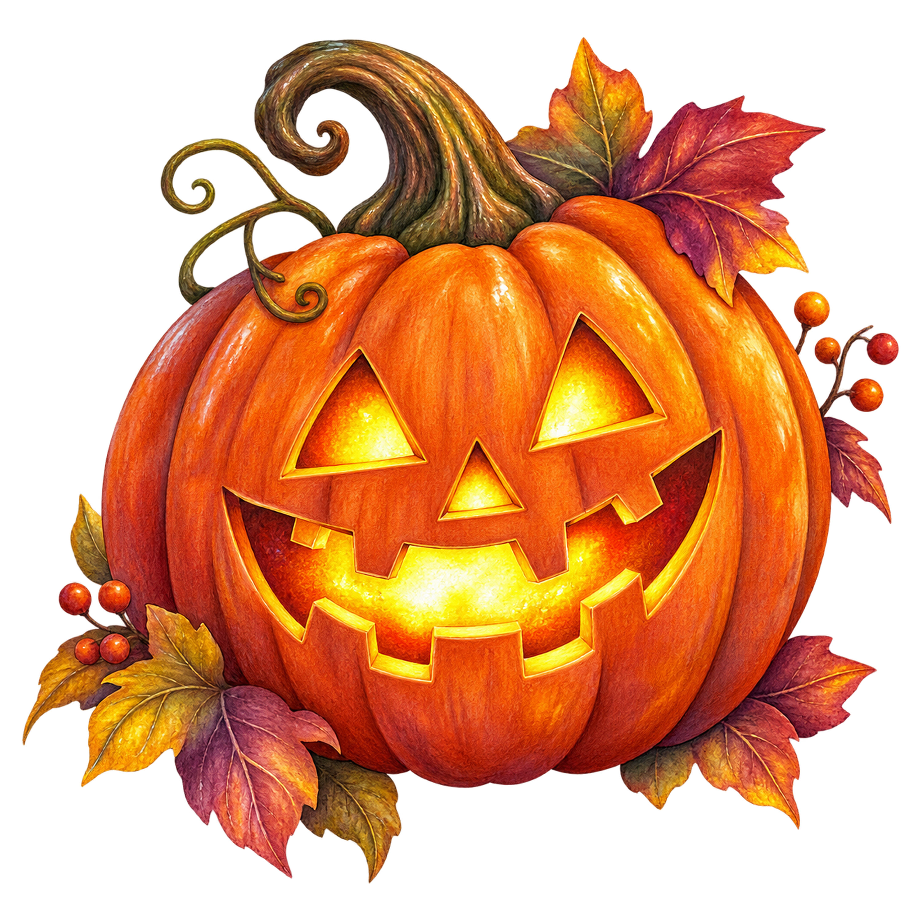 歯を見せて笑うハロウィンかぼちゃイラスト95292に写真・文字を入れる