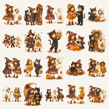 トリック・オア・トリートの子どもイラスト20選｜かわいいハロウィン無料素材95316