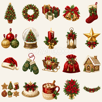 クリスマス小物20選｜かわいい無料イラスト素材95525