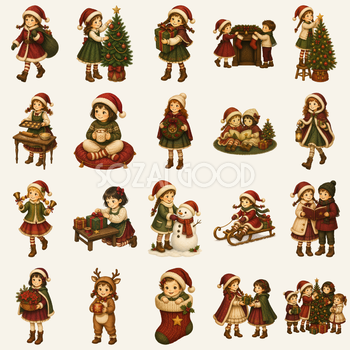 かわいいクリスマスの子どもイラスト20選｜無料素材95546