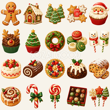 クリスマスのお菓子イラスト20選｜かわいい無料素材95588